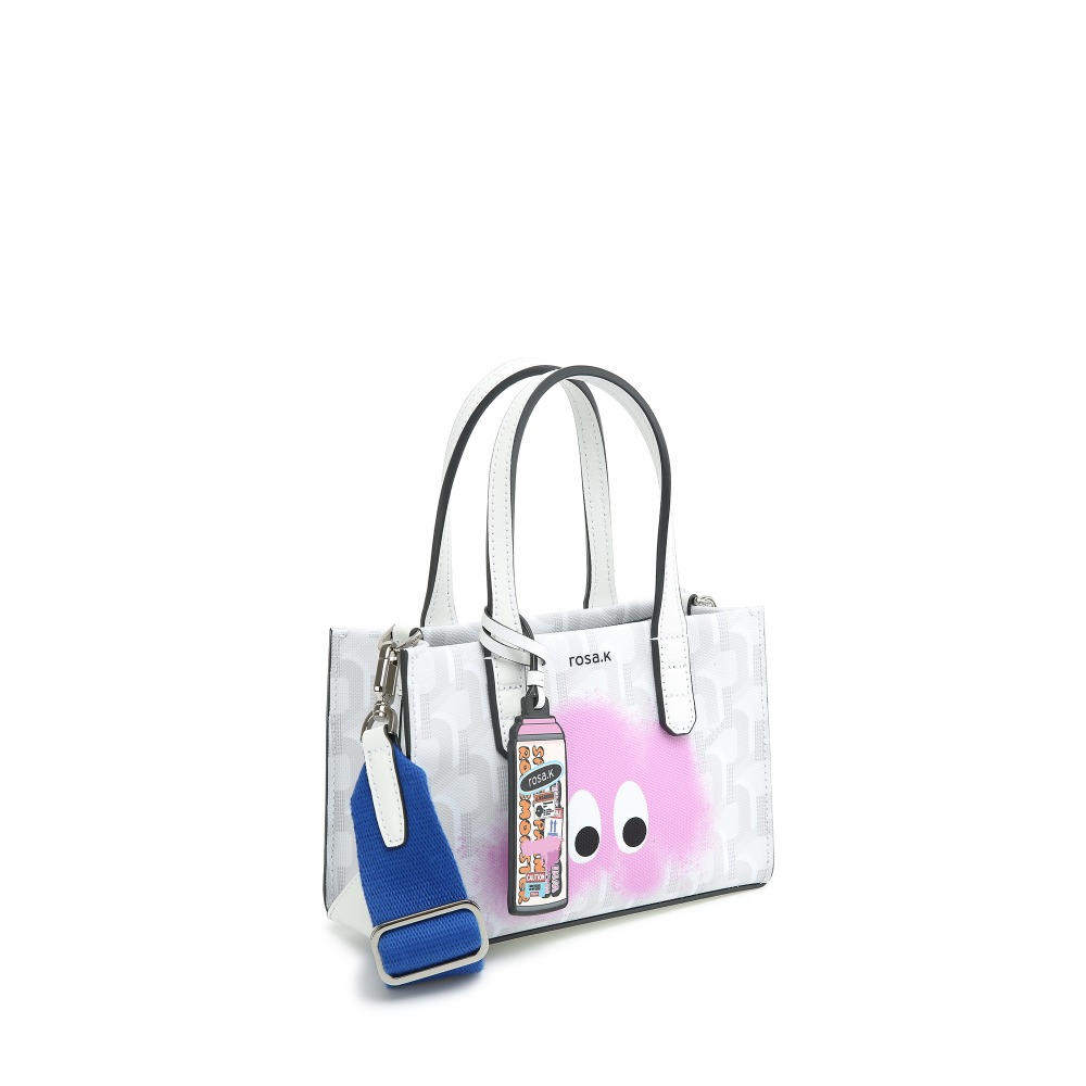 CABAS ROSE MONSTER TOTE WHITE_XS
