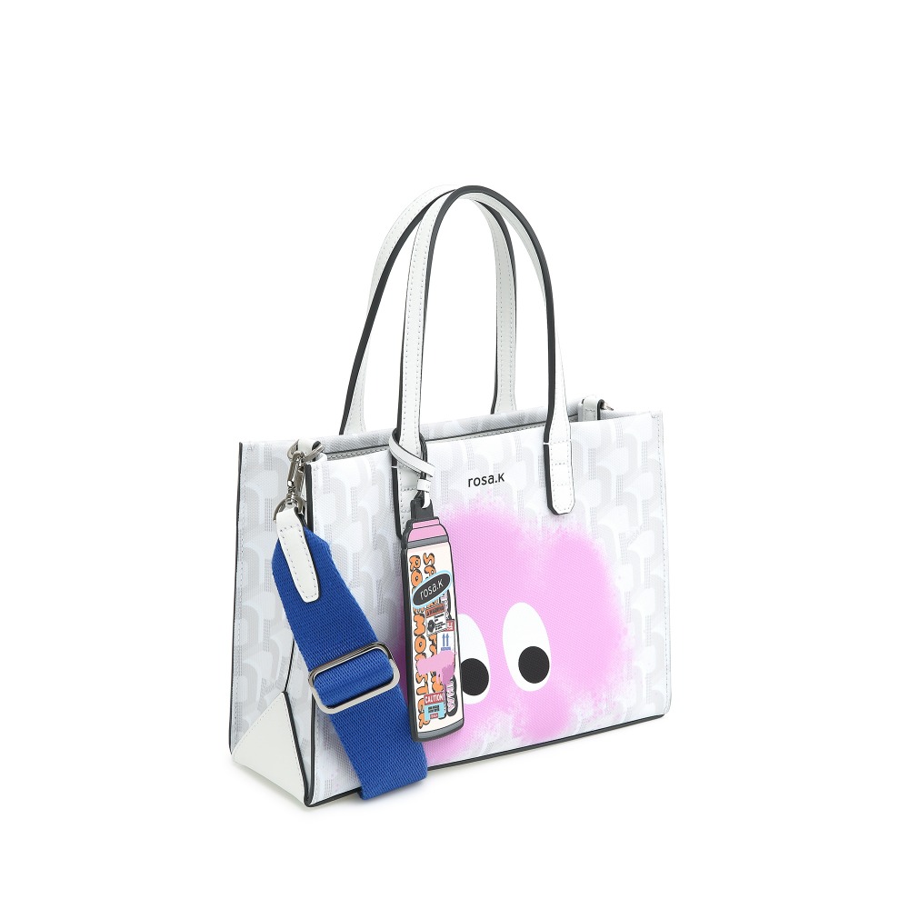 CABAS ROSE MONSTER TOTE WHITE_S